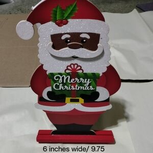 Jolly Black Santa Claus Holiday Decoration